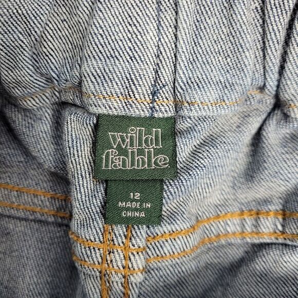 PAPER BAG shorts waist high rise bermuda cut off denim 12 - Picture 5 of 11